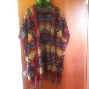 AE Aztec hooded short sleeve sweater